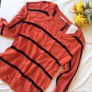 Soft Surroundings Venice sweater in orange & navy